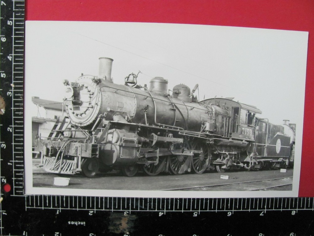ATLANTIC COAST LINE RAILROAD 4-6-2 LOCOMOTIVE #7153 B&W 5x7 PHOTO