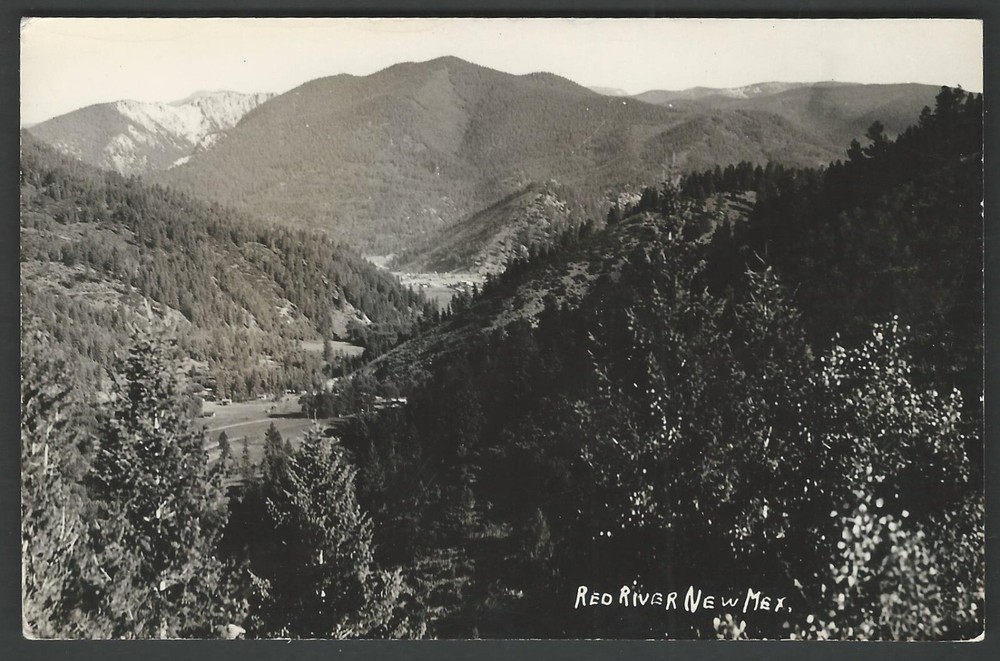 RED RIVER NEW MEXICO Real Photo Postcard Agfa-Ansco RPPC Real Photo Postcard