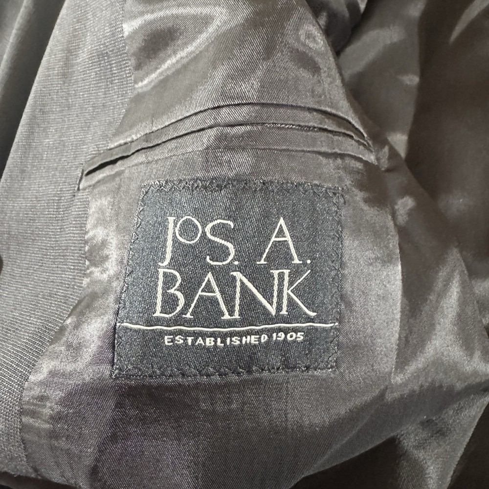 Jos A Bank Sportcoat Mens 48XL Wool Blazer Jacket Black
