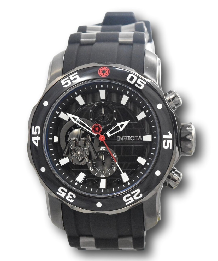 Invicta Star Wars Men's 48mm Darth Vader Gunmetal Limited Chrono Watch 37210