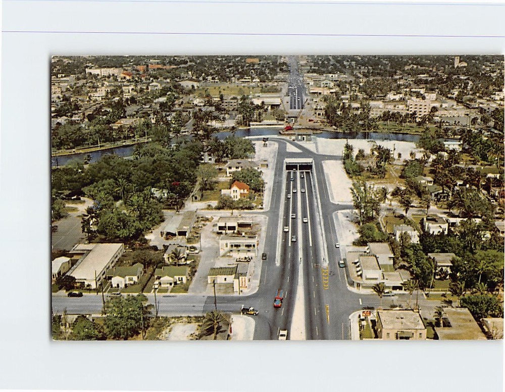 Postcard Tunnel Under New River Fort Lauderdale Florida USA