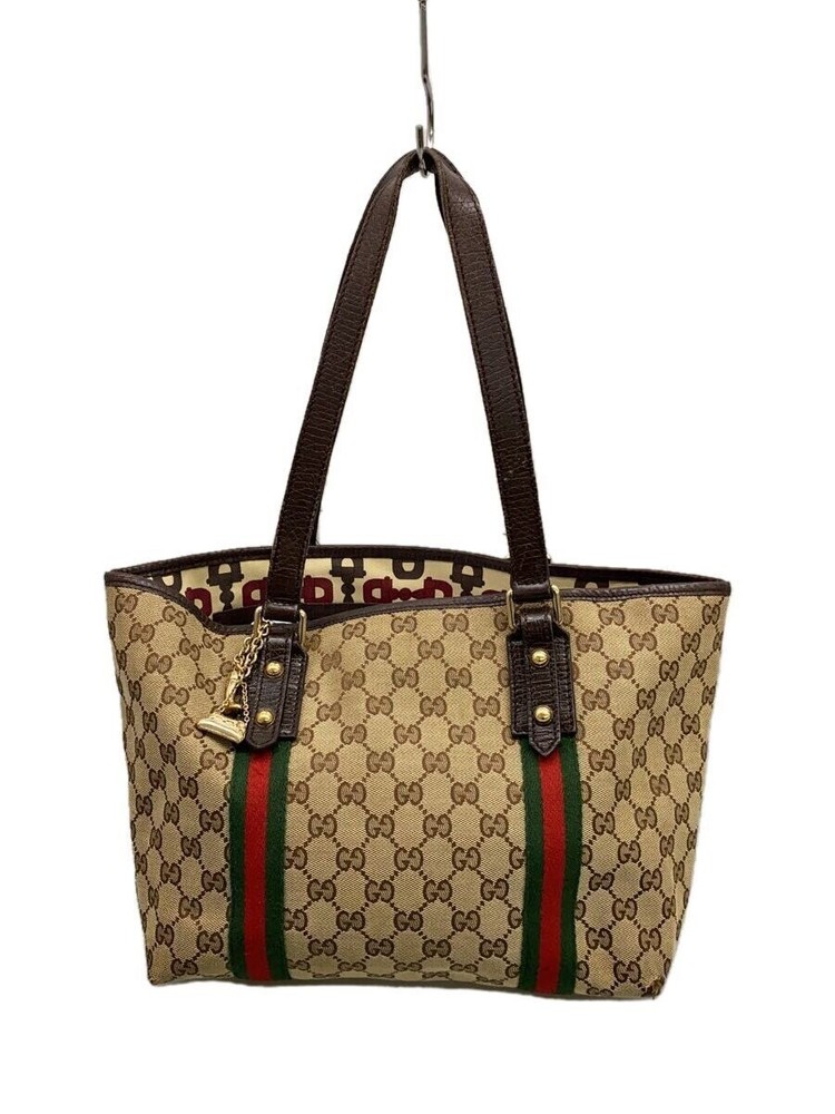 GUCCI Canvas Tote Bag with All-Over Pattern - Authentic Japan Import