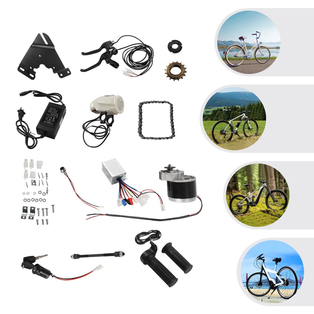 Electric Bicycle Conversion Kit E-Bike Cycling Brush Motor & Controller 24V 250W