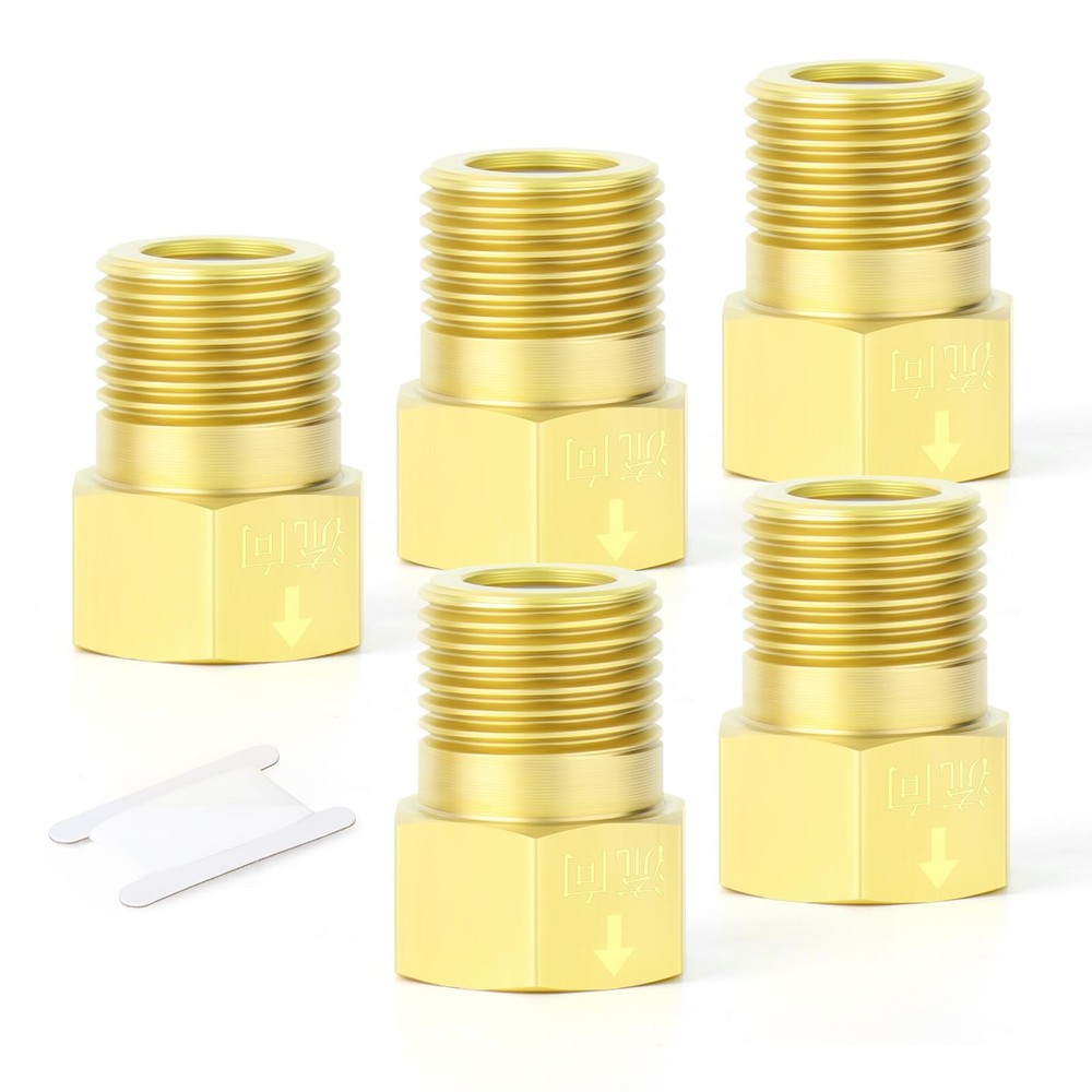 2PCS 1/2 Inch Brass Check Valve Male to Female Thread for Backflow Prevention