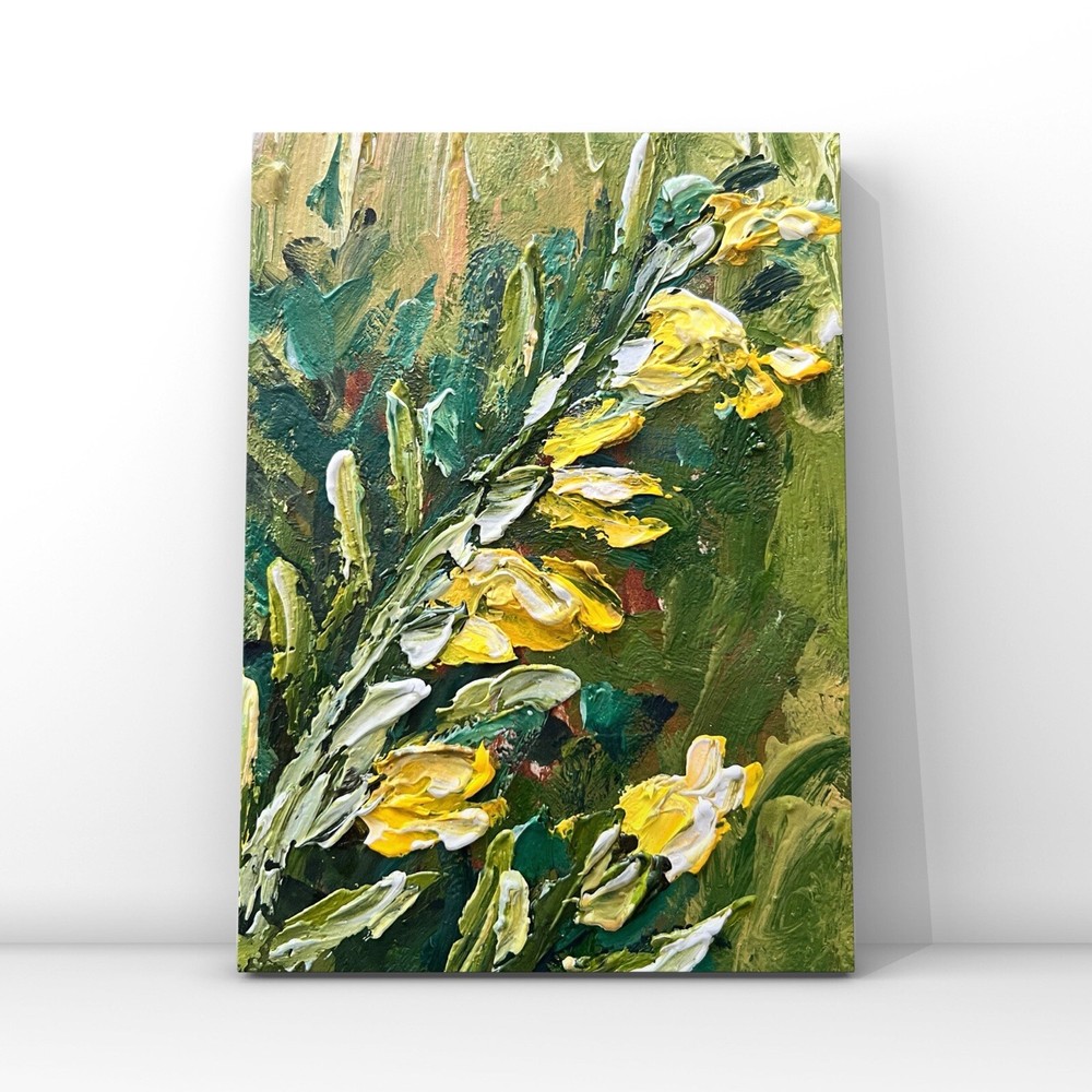 Original Wildflowers Floral Impasto Oil Painting Miniature Art