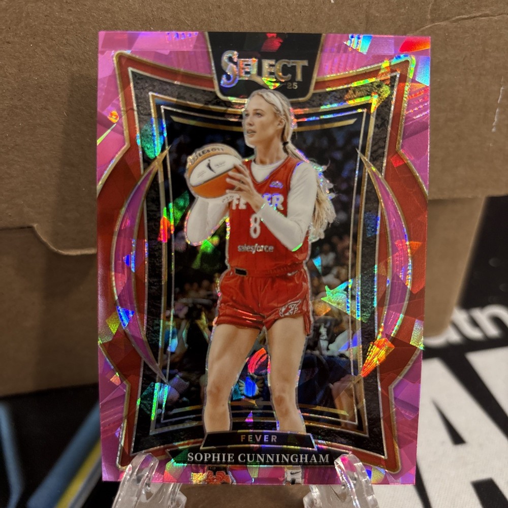 Sophie Cunningham 2025 WNBA Select Prizm #12 Concourse Pink Cracked Ice  Fever