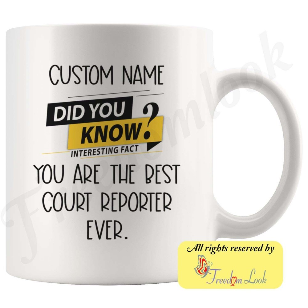 Court Reporter Coffee Mug Court Reporter Personalized Gifts Best Court Reporter
