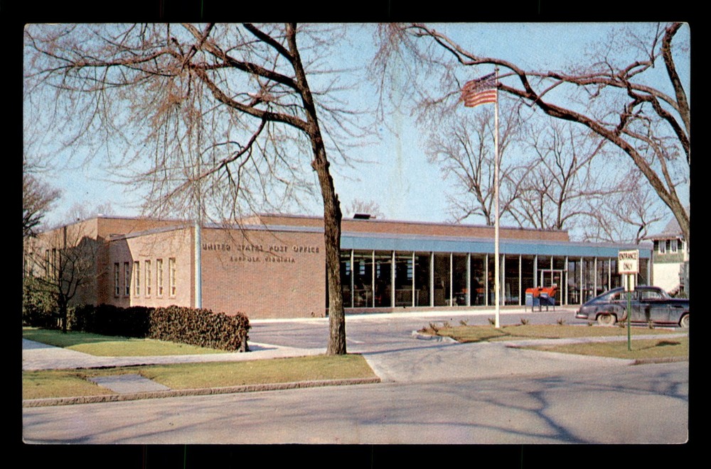 Suffolk Virginia VA Post Office Building Unp Postcard