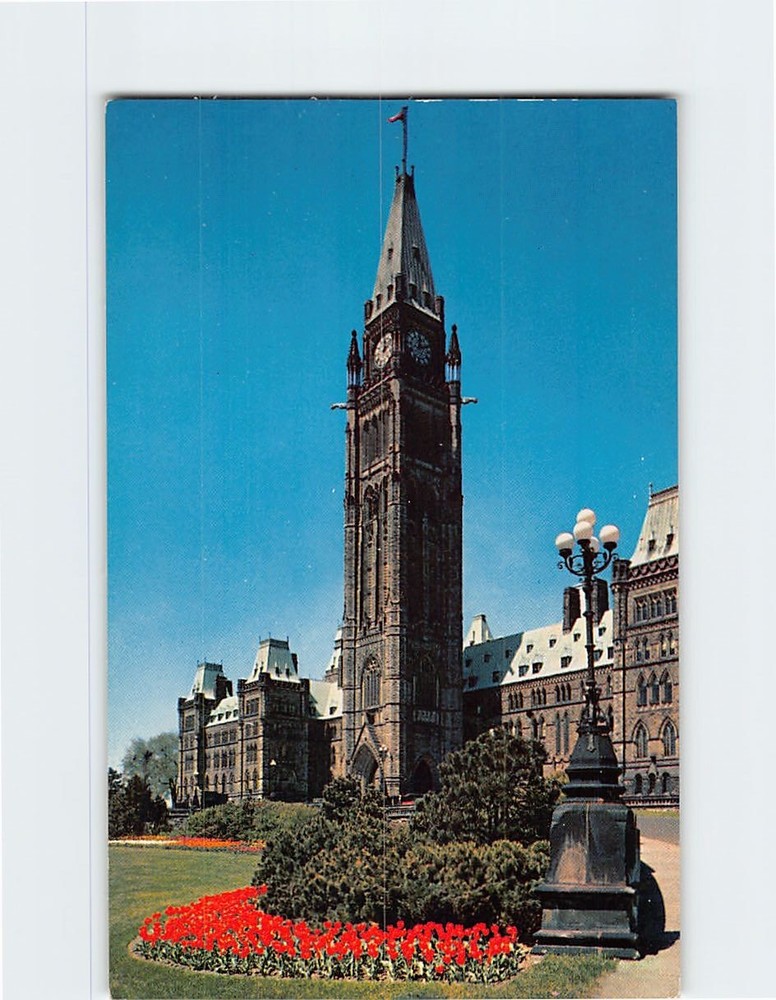 Postcard Peace Tower Canadian Houses of Parliament Ottawa Ontario Canada