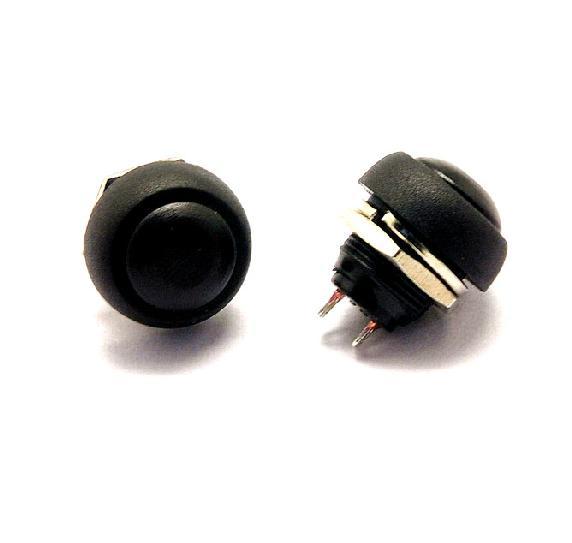 10PCS Black 12mm Waterproof Momentary Push Button Switch Mini Round Tactile
