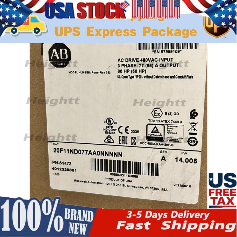 New 20F11ND077AA0NNNNN AB PowerFlex Air Cooled 753 AC Drive  US Free Tax