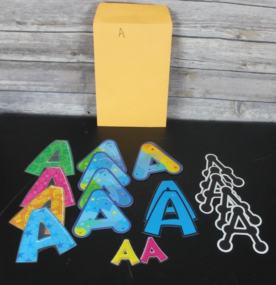 Alphabet Paper Capital Letters cut out letters School Teacher Colorful Classroom