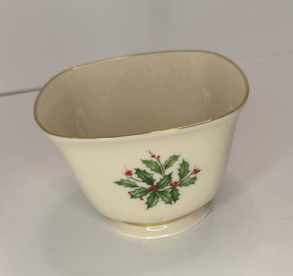 Cuenco/plato de dulces/nueces Lenox vintage EE. UU. X-Mas decoración del hogar regalo mamá abuela vacaciones-image