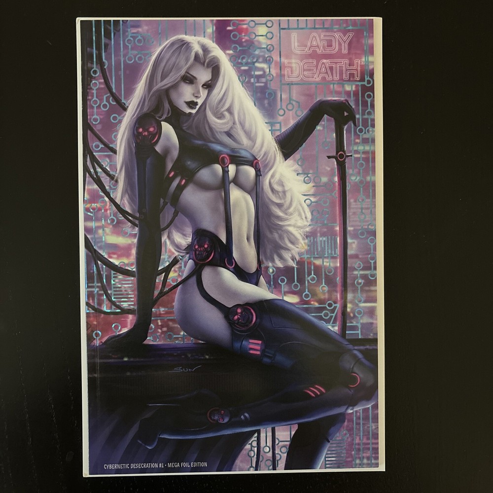 Lady Death Cybernetic Desecration #1 Mega Foil Edition 2023 Sun Khamunaki
