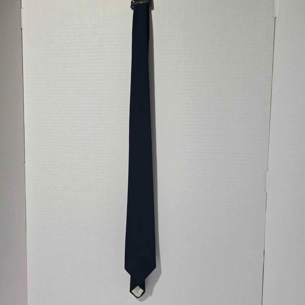 Christian Dior Solid Navy Silk-Blend Tie