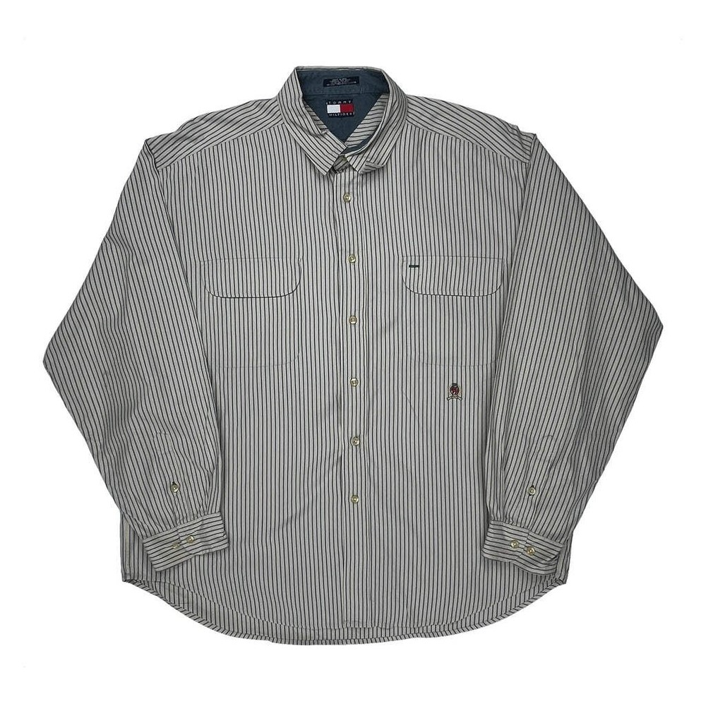 Tommy Hilfiger Striped Shirt - 3XL Beige Cotton