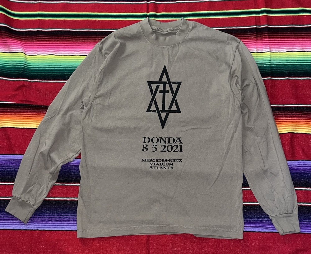 Kanye West Sample Long Sleeve Shirt Donda Listening Party Tan Size M Yzy