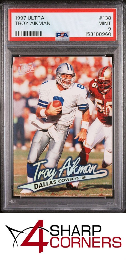 1997 Ultra #138 Troy Aikman Cowboys Hof Pop 4 Psa 94SC is now accepting consignments at just 5% on $1,000+