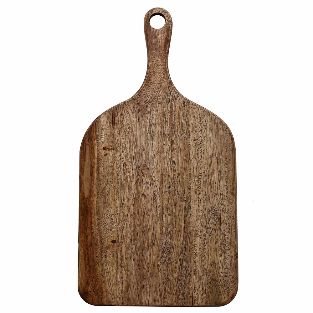 Acacia Wood Chopping Cutting Board With Handle Tray Kitchen Tool Easy to Cut Veg-image
