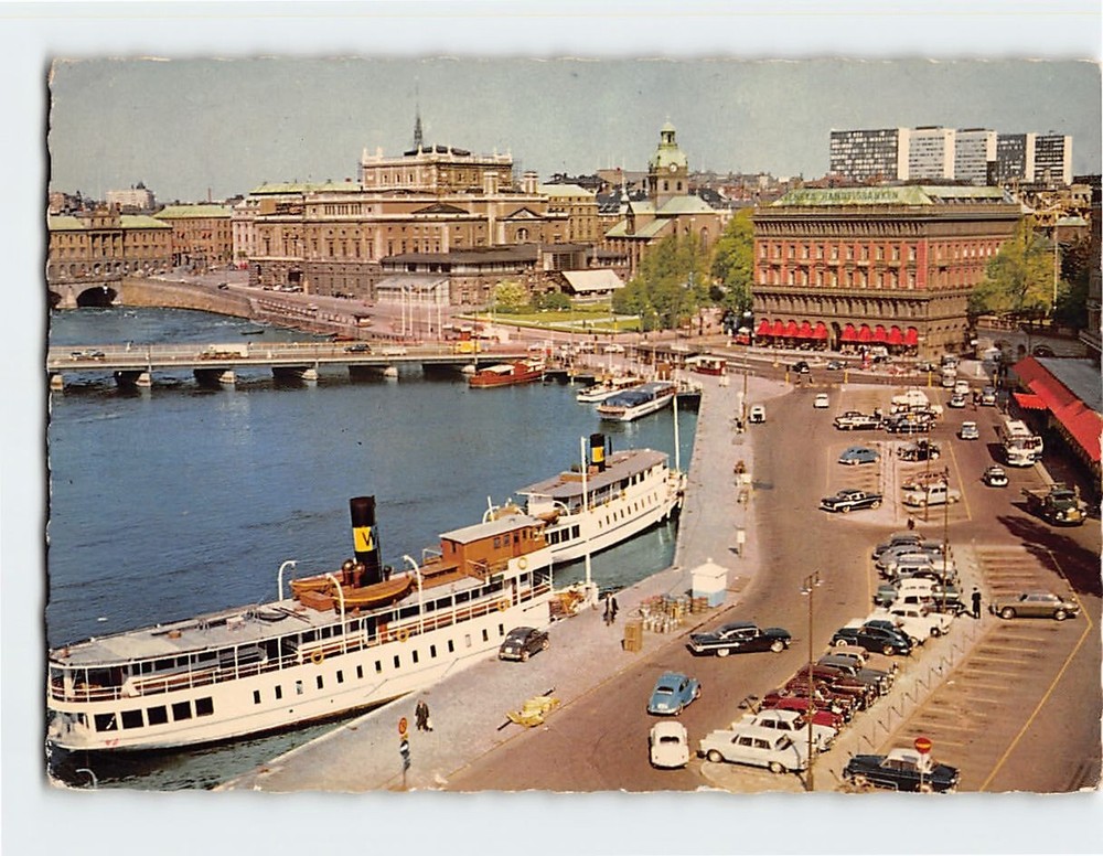 Postcard View Towards Karl XII Square & The Royal Palace Stockholm Sweden