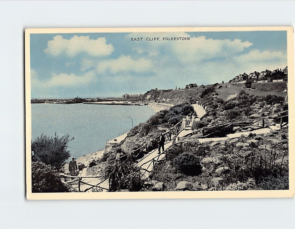 Postcard East Cliff Folkestone England