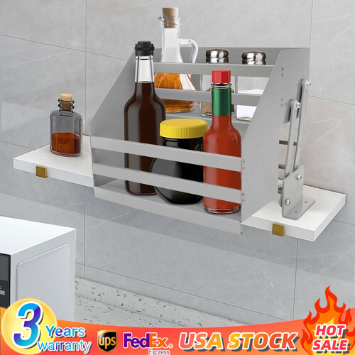 Pull Down Spice Rack Organizer for Kitchen Wall Cabinets