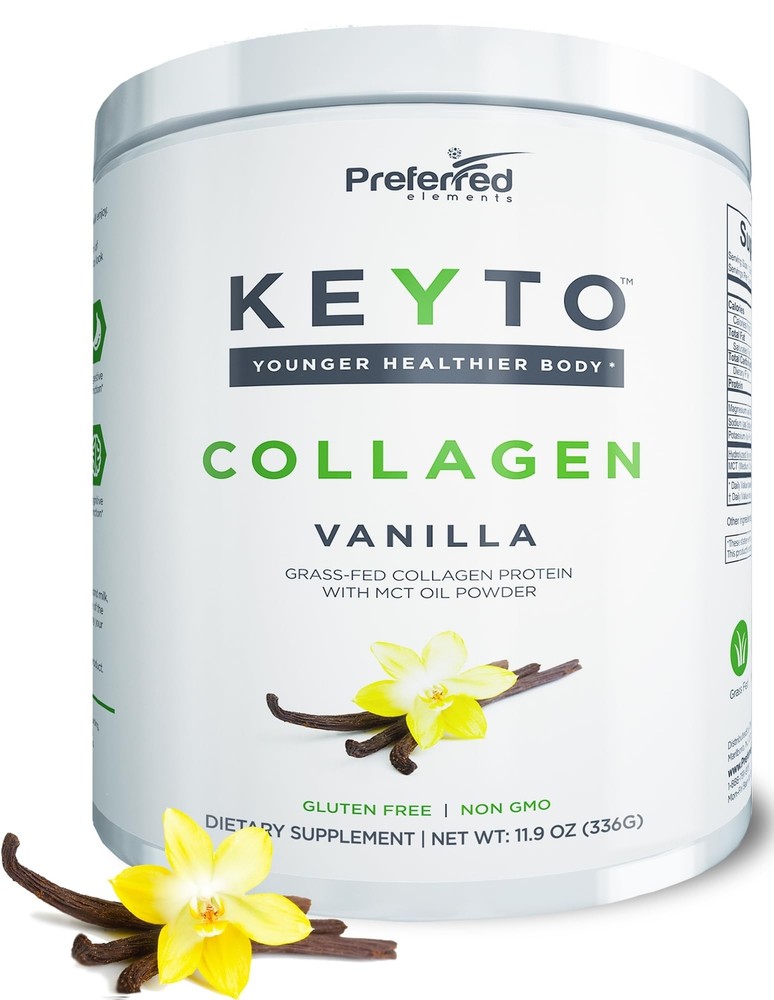 Keto Collagen Protein Powder with MCT Oil – Keto and Paleo Friendly Grass