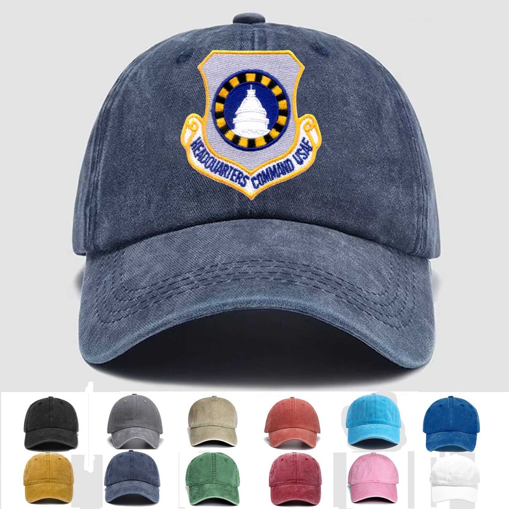 Custom Embroidered Hat Headquarters Command USAF, Veteran Cap, Trucker Hat, Gift