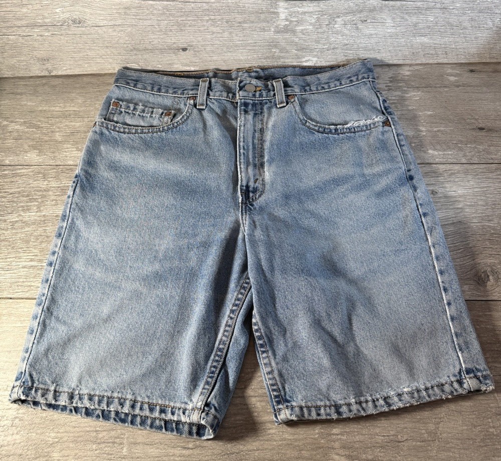 Vintage Levi's 505 Denim Shorts Mens 33 Blue Light Wash USA Regular Fit