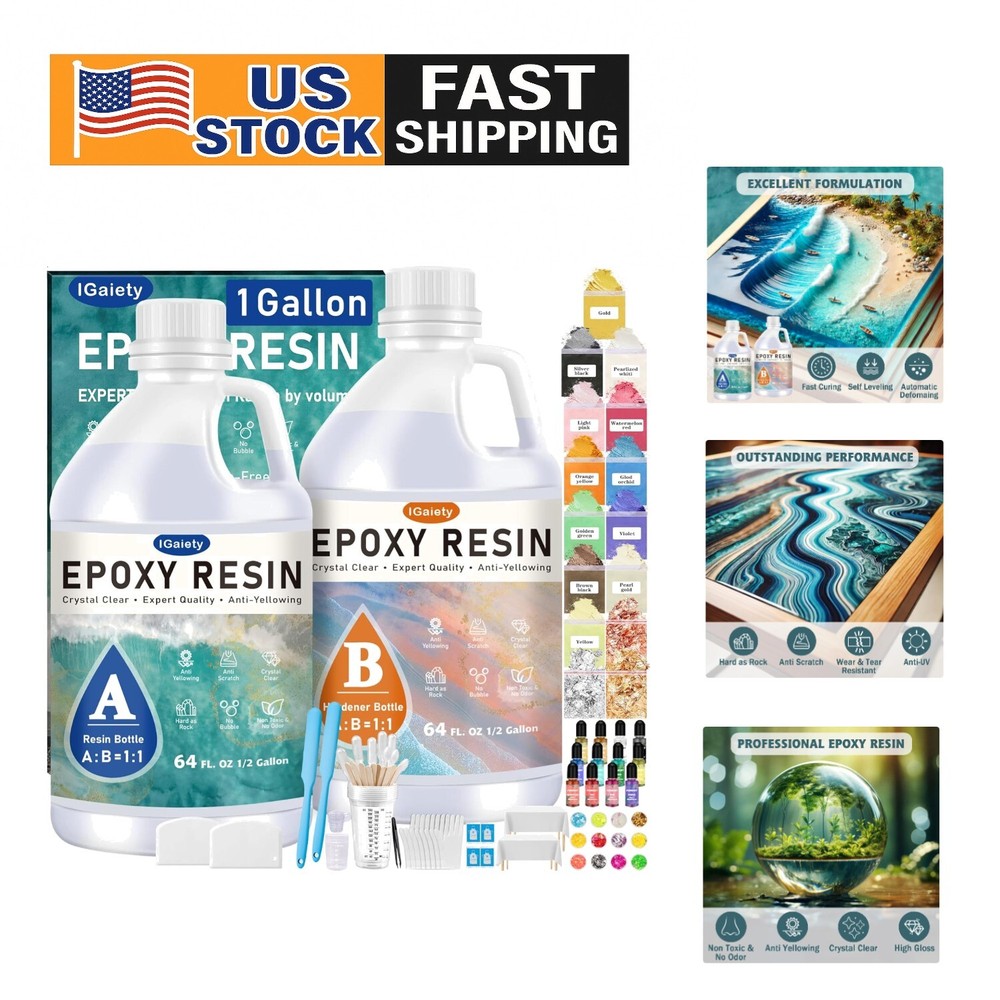 Professional 1-Gallon Scratch-Resistant Low-Odor Epoxy Resin