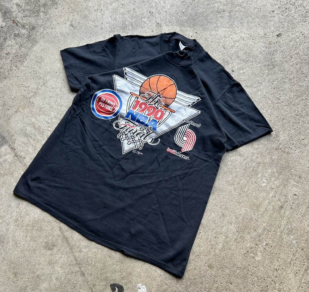 Vintage Portland Trail Blazers Men’s Large 1990 NBA Finals Tee Shirt