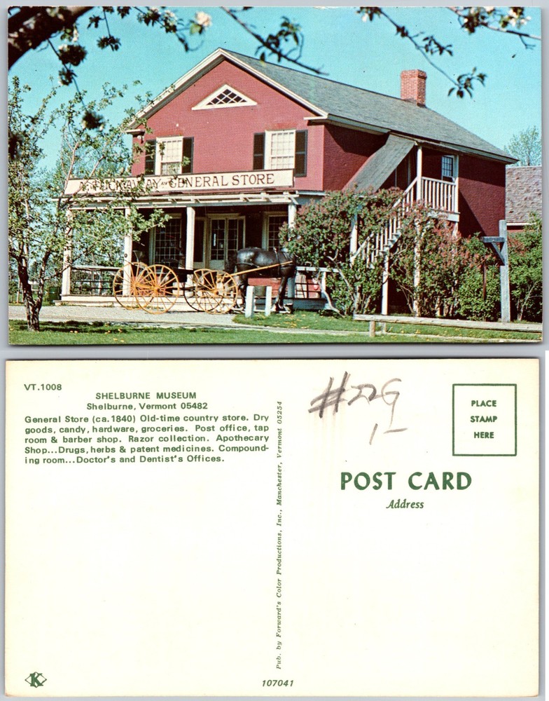 Shelburne Museum General Store Vermont Postcard