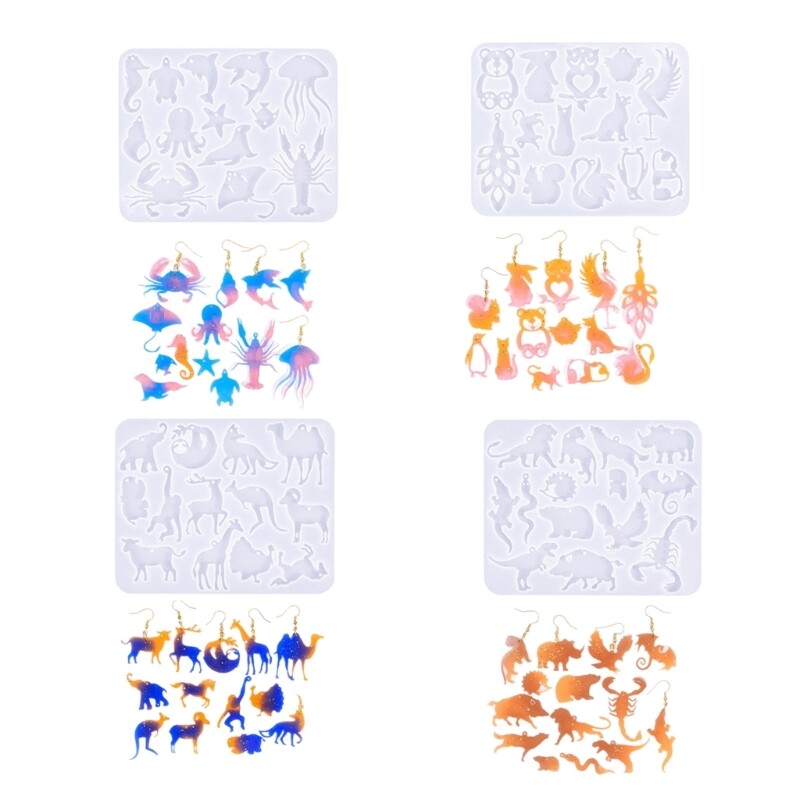 Versatile Animal Series Earrings Silicone Molds for Craft Accessory Lovers