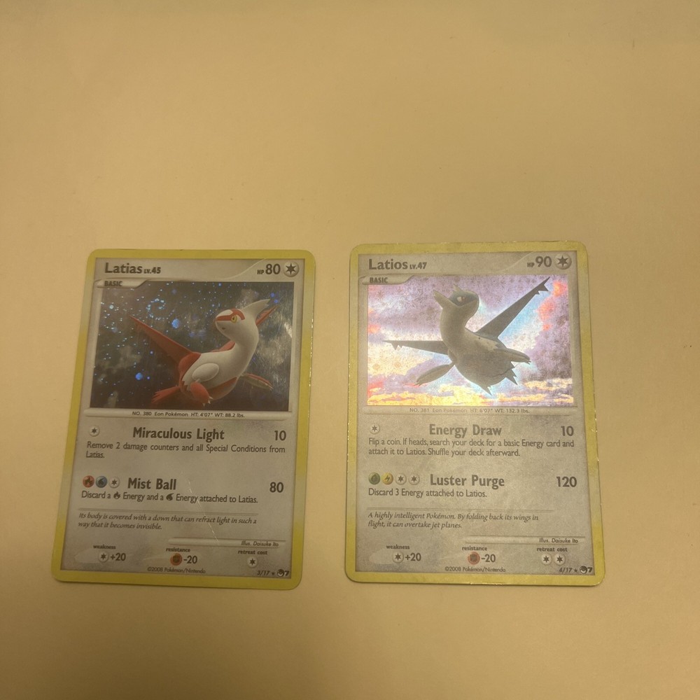 Pokemon Latias & Latios - 3/17 & 4/17 Pop Series 7 Holo Both w/ *SWIRL*
