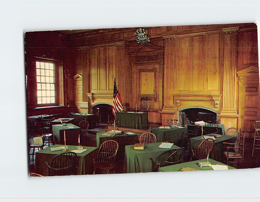 Postcard Declaration Chamber Independence Hall Philadelphia Pennsylvania