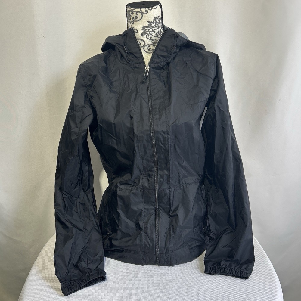 Columbia Women’s Black Rain Jacket With Hood Size Small