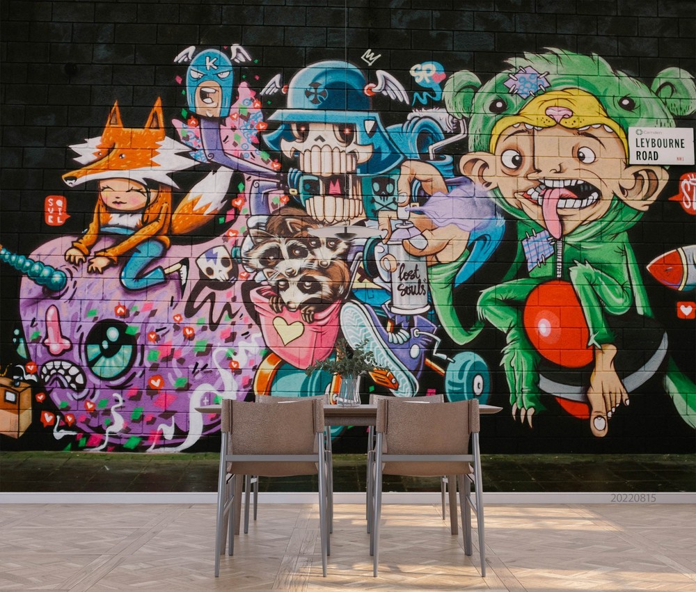 3D Graffiti Art Wall Murals Wallpaper Murals Wall Sticker