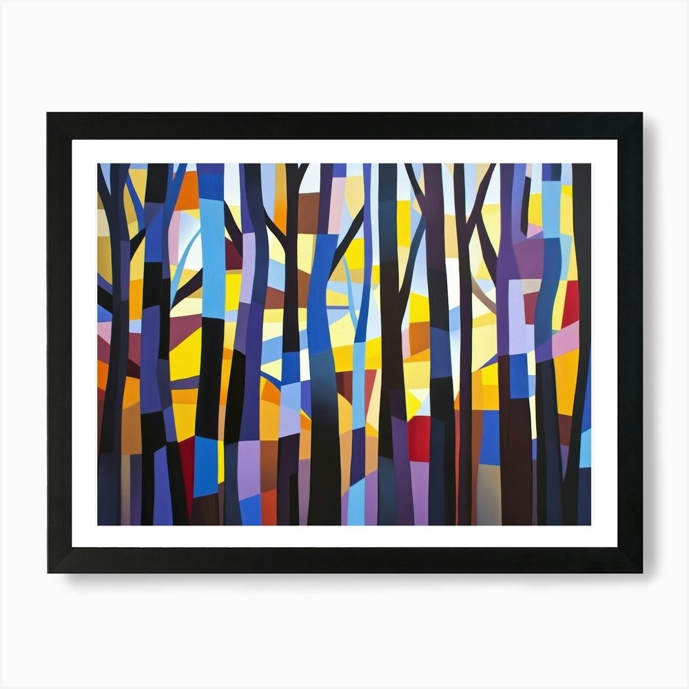 Framed Tree Art Print - Canvas Wall Decor Picture Poster  