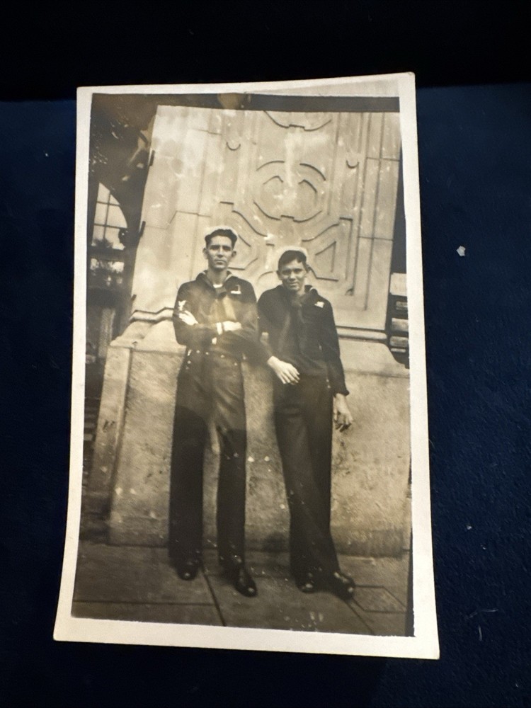 Vintage Photo Snapshot 2 Handsome Men Posing Gay Interest