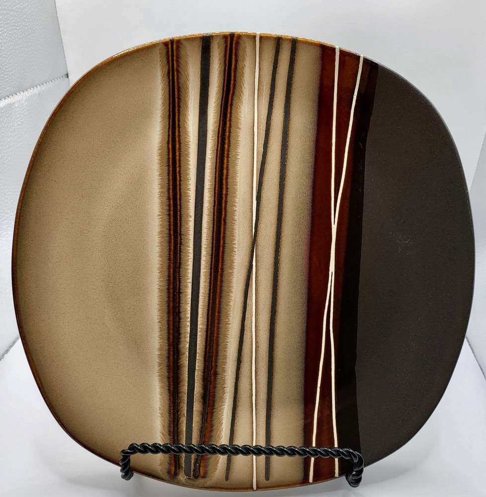 Better Homes Gardens 11-inch Stoneware Dinner Plate in Earthy Bazaar Brown