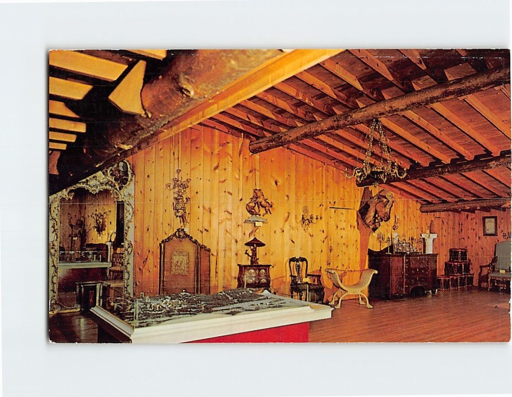 Postcard Interior Korczak Ziolkowski Home Crazy Horse Mountain Memorial SD USA
