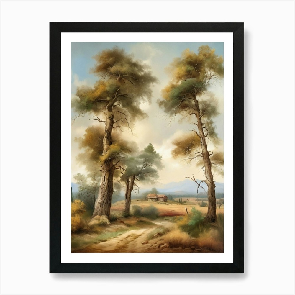Landscape With Trees 3 Art Print Framed Wall Art Poster Canvas Print Picture