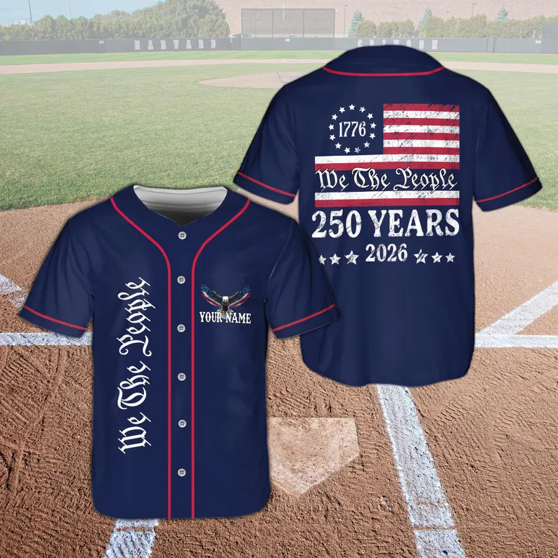 Personalized 250th America Anniversary Baseball Jersey