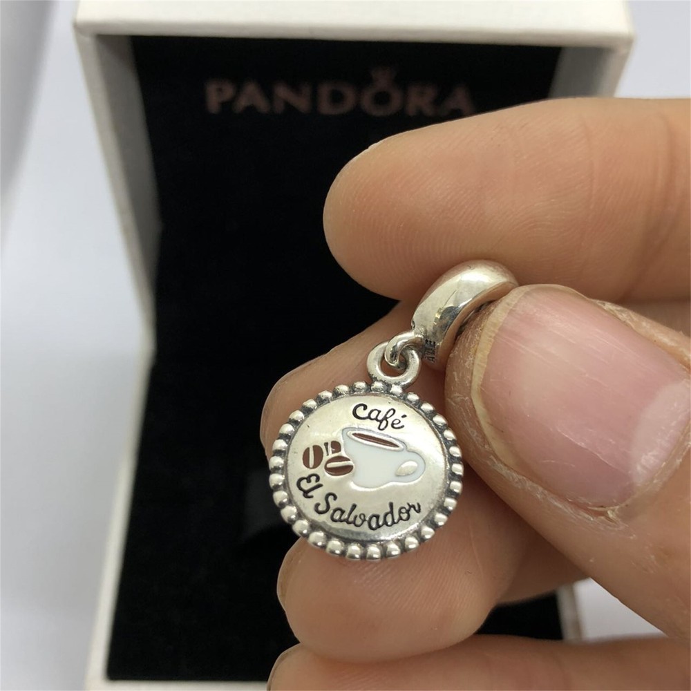 Pandora Cafe El Salvador Dangle Charm Coffee Charm S925 Silver with box