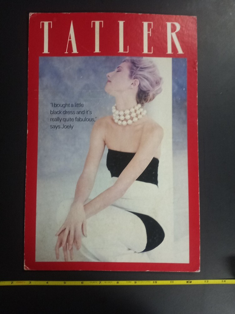 1990's Tatler Magazine Store Display Little Black Dress Fashion Rich People 90's