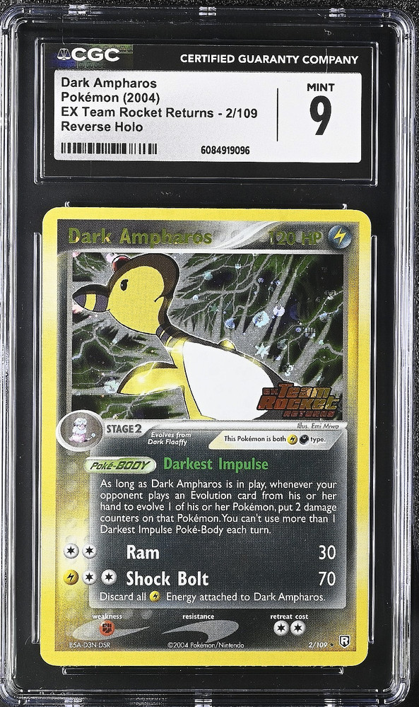 2004 Pokémon Dark Ampharos Reverse Holo EX Team Rocket Returns #2 CGC 9RCH IS ACCEPTING CONSIGNMENTS! UP TO 95% PAYOUTS!