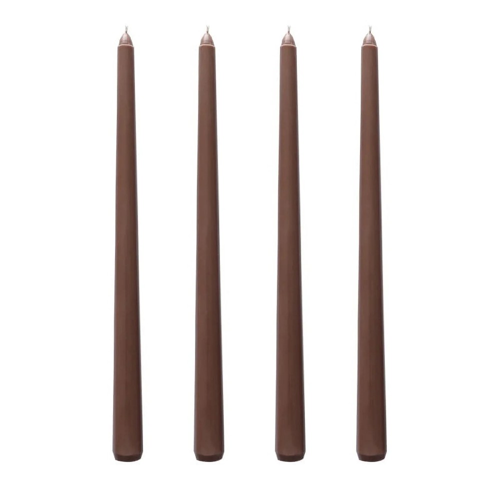 Soft Breeze 24-Pack 4/5x10 Inch Unscented Brown Taper Candles