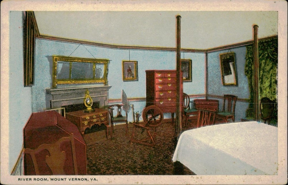 River Room Mount Vernon VA Vintage Unposted Color Postcard B S Reynolds Co