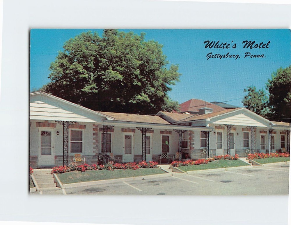 Postcard White's Motel Gettysburg Pennsylvania USA