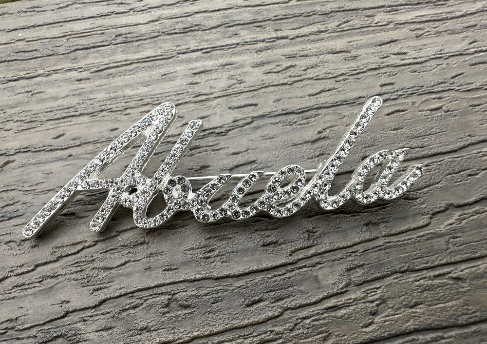 Abuela Spanish Grandma Grandmother custom rhinestones brooch pin NEW jewelry-image